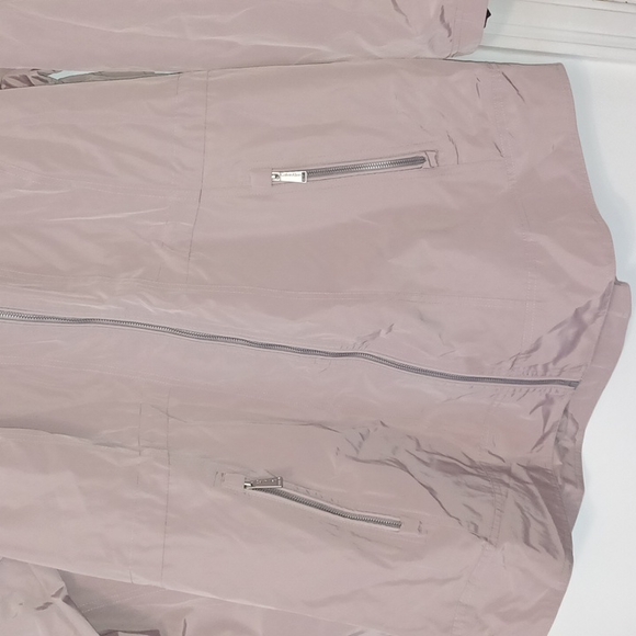 Calvin Klein Hooded Packable Raincoat Pink Performance Trench Women's Large coat - Picture 4 of 17